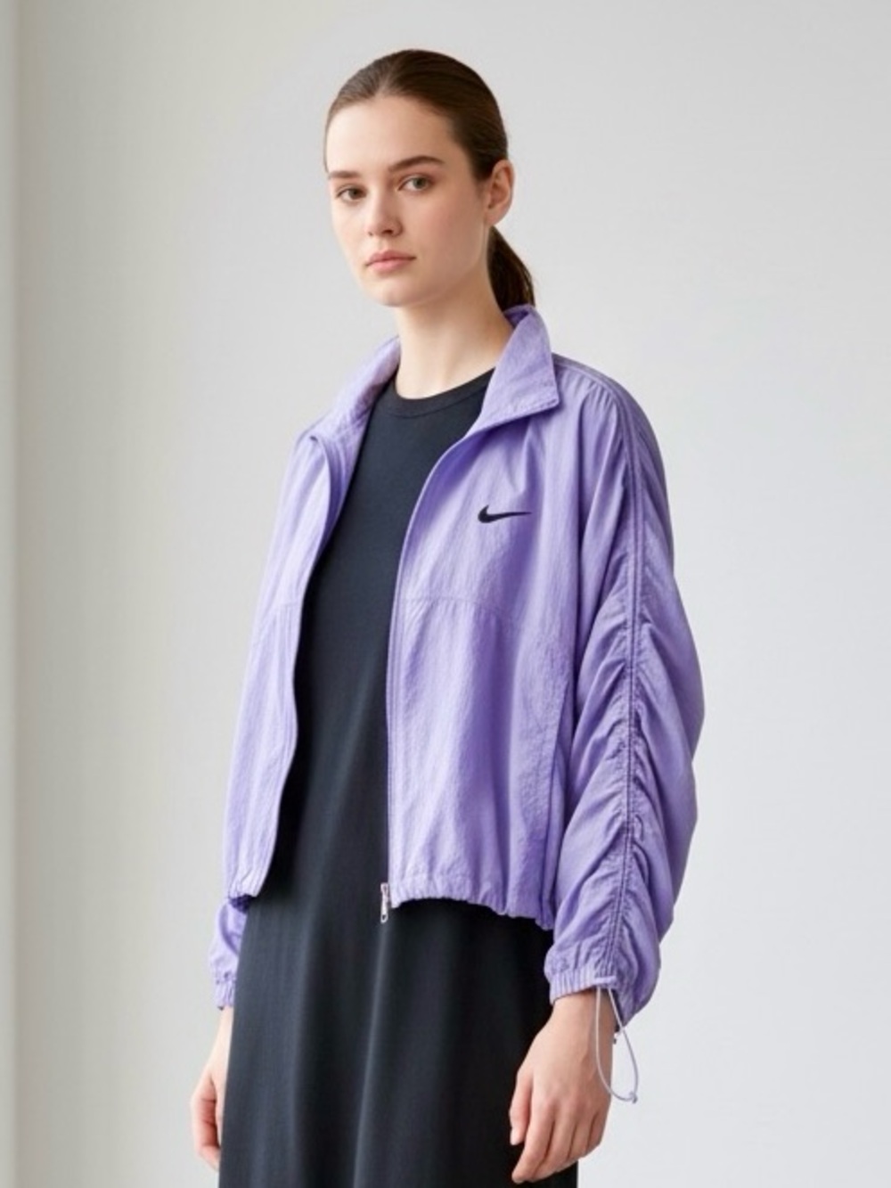NWOT Nike Cropped Parachute Windbreaker Bomber